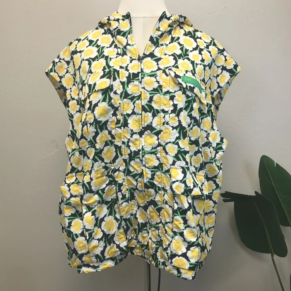 Diane Von Furstenberg Yellow Poppy Vest - Size 1X